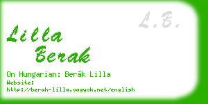 lilla berak business card